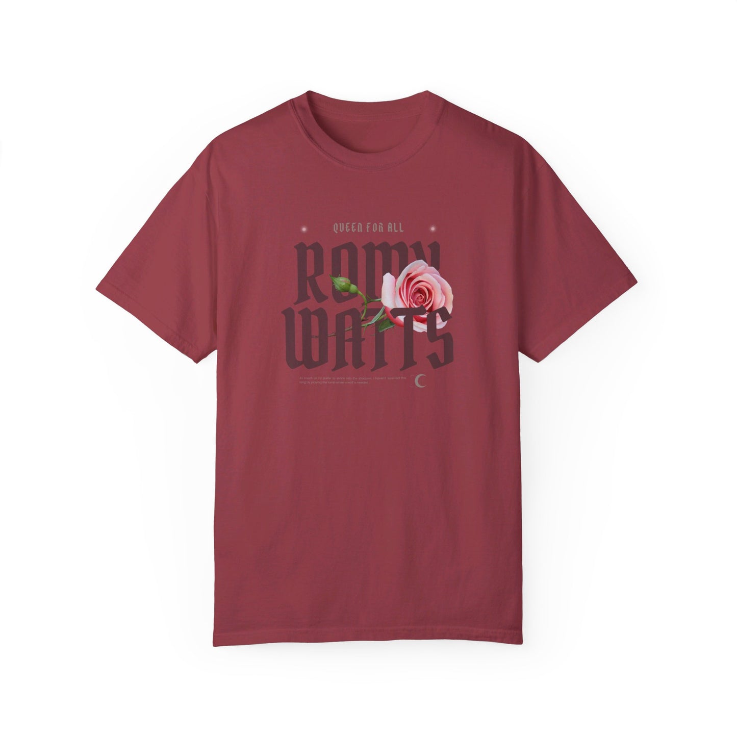 Romy Watts Comfort Colors T-Shirt, Fate and Flame