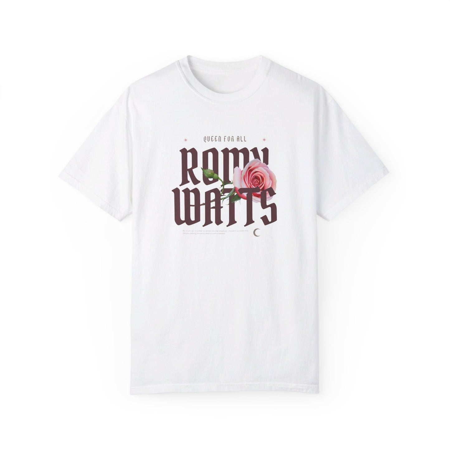 Romy Watts Comfort Colors T-Shirt, Fate and Flame